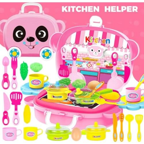 Kids Kitchen Pretend Play Toy Children Play Cooking Set Playset Christmas Gift Kids Plastic Toy Funny Childrens Toys