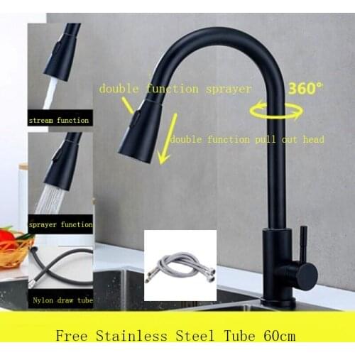 Double Function Kitchen Faucet Deck Mounted Mixer Tap 360 Degree Rotation Stream Sprayer Nozzle Kitchen Sink Hot And Cold Taps