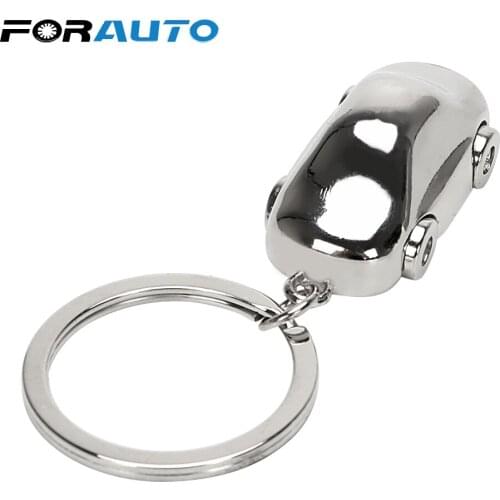 FORAUTO Metal Car Shape Keychains Car Key Rings Decorative Car-styling Interior Accessories Keyring Key Holder