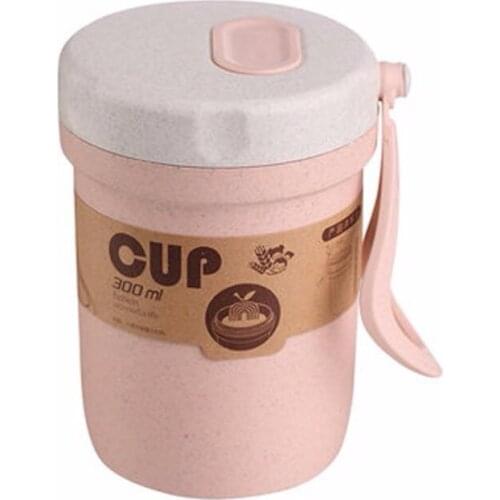 Wheat Straw Sealed Soup Jar Water Cup Soup Cup Breakfast Cup Portable Insulation Cup Bottle For Water