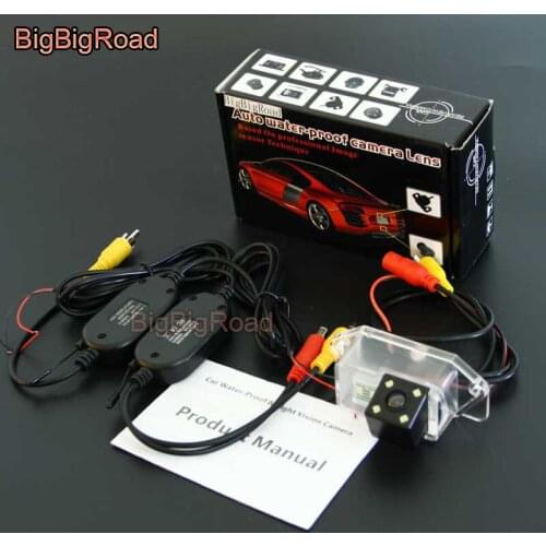BigBigRoad For Mitsubishi Lancer EX / Evolution X Wireless Camera Car Rear View Backup Reversing Camera HD CCD parking camera