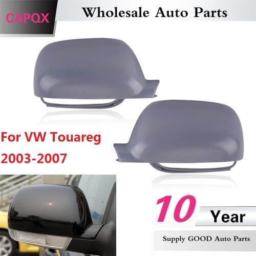 CAPQX Outside rearview mirror cover Shell For VW Touareg 2003 2004 2005 2006 2007 rear view mirror Reverse housing Frame cap