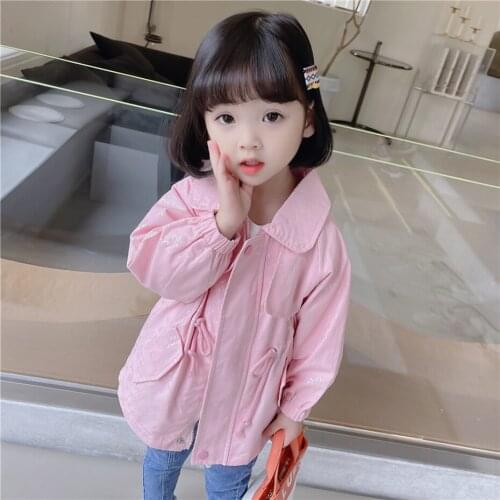 Coat For Girl Solid Color Outerwear Coat Girl Spring Autumn Girls Jackets Casual Style Kids Clothing