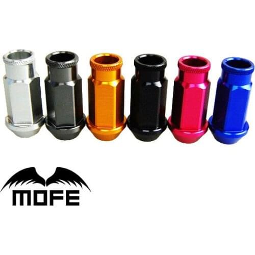 MOFE D1 JDM Billet Aluminum Wheel Racing Lug Nuts M12*1.5, L:50mm 20pcs/set