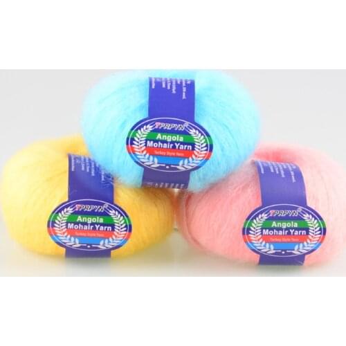 TPRPYN 250g=10pcs Angola Mohair Yarn for hand knitting wool crochet yarn to knit lana line threads knitted yarn plush puffy yarn