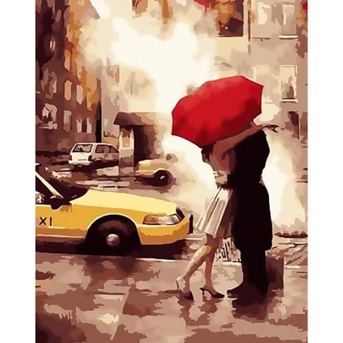 Frame DIY Painting By Numbers Kits Street lovers Hand Painted Oil Paint By Numbers For Hand Painted Home Deco Art Diy Gift