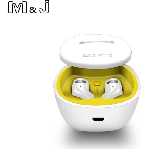 M&J TWS Bluetooth 5.0 Earphones in-Ear Wireless Earbuds Stereo Bass Sound Noise Cancellation mini Wireless Bluetooth Earphone