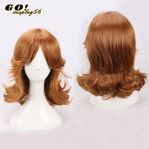 New Princess Daisy Wig Brown Hair Halloween Cosplay Role Play Christmas Heat Resistant