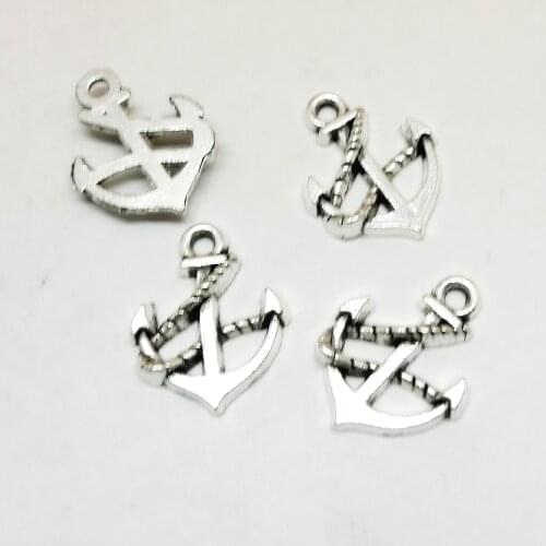 10PCS 19x15MM Vintage Alloy Anchor Charms For Necklace Bracelet Earring Keychain DIY Jewelry Making Accessories Wholesale