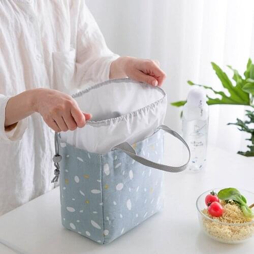 Portable Lunch Bag New Thermal Insulated Lunch Box Tote Picnic Cooler Bag Bento Pouch Lunch Container School Food Storage Bags