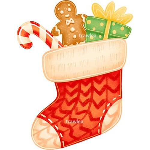 Christmas Sock Cane Gift Box Gingerbread Man Dies Scrapbooking Paper Craft Embossing Stencil Dies New