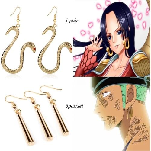 ONE PIECE Boa Hancock Zoro Earrings for Women Men Anime Cosplay Jewelry Drop Earring Fashion Accessories Earing