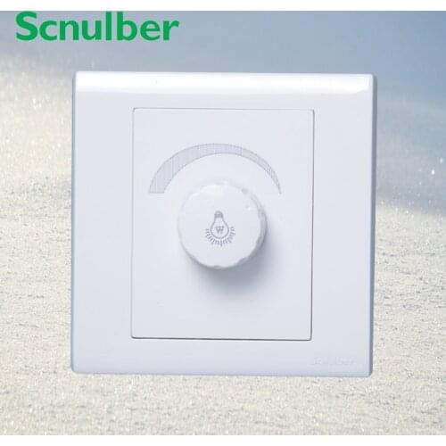 CCC approved single 220v 500w adjust lamp light dimmer rotary wall switch panel