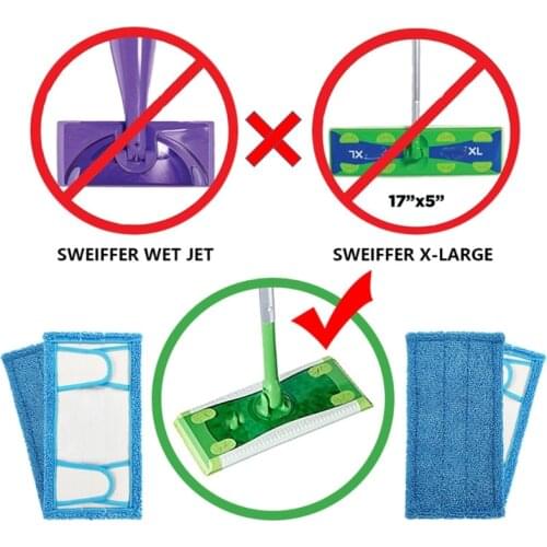 Microfiber Floor Mop Pads Double-Acting Mop for Swiffer Sweeper Mop Flat Spin Mop Cloth Replacement Quick Drying