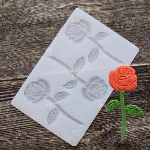 Roses Shape Silicone Chocolate Mold Bakeware Birthday Cake Cookie Decorating Tools Chocolate Mould SA14