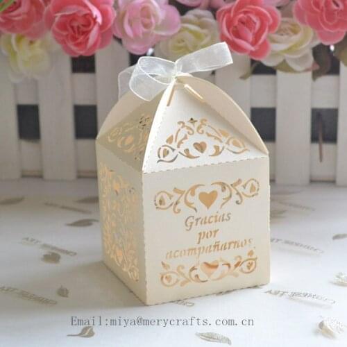 Wedding door gift box with organza ribbons,souvenirs for decoration anniversaire parties