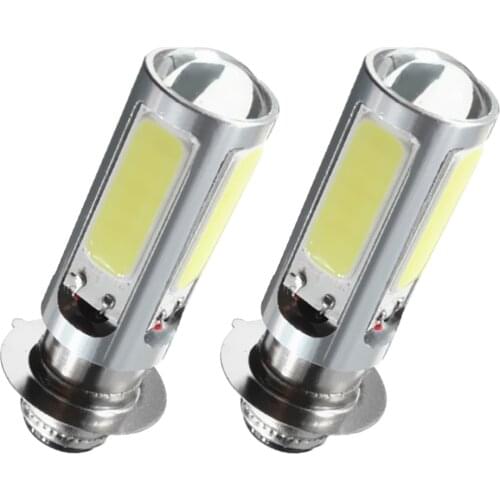 2pcs H6 P15D-25-1 COB LED Motorcycle Headlight Fog Light Bulbs 6000K White Car Accessories