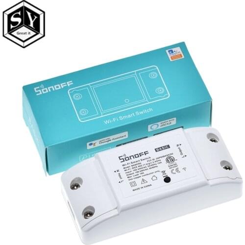 Itead Sonoff Smart Wifi Switch DIY Smart Wireless Remote Switch Domotica Wifi Light Switch Smart Home Controller Work with Alexa