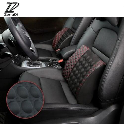 ZD 12V Massage Lumbar Support Cushion Car Seat Pillow For Volkswagen BMW E46 E39 Mini Cooper Audi A4 B6 B8 A5 Ford Fiesta Kuga