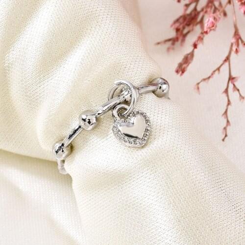 2021 New Trendy Small Retro Baroque Style Love Pendant Ring Female Korean Personality Ring Ring for Women Gifts for Girlfriend