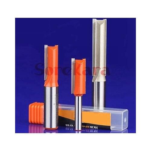1/2"*1/4" Two Flutes Straight Router Bit End Mill CNC Straight Carving Tools Milling Cutter For Woodworking