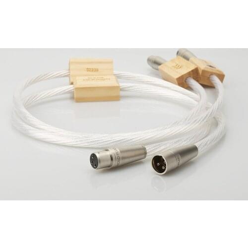 1Pair silver Supreme Reference interconnects XLR balance HIFI cable Audiophile for amplifier CD player