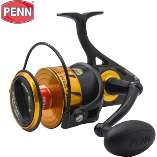 100% Original PENN Spinfisher VI SSVI 2500-10500 Metal Body Spinning Fishing Reel 5+1BB IPX5 Sealed Design Big Sea Saltwater