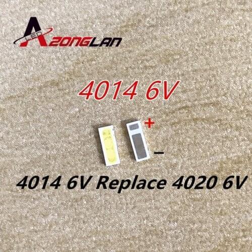 1000pcs/Lot 4014 4020 emc CHIP-2 SMD LED Beads Cold white 4014 1W 6V 150mA For TV/LCD Backlight (EMC)