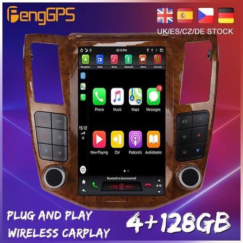 128G Tesla Style Screen Android 9 For Lexus RX 2004 - 2007 Car Radio Multimedia Video Player Navigation GPS Auto 2 din 2din dvd