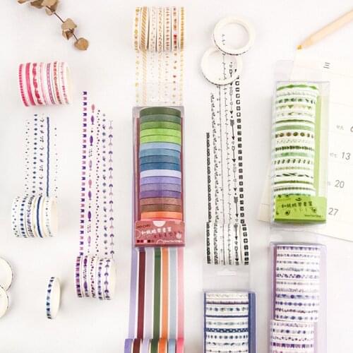 20Rolls/Set Washi Tape Album Stickers Scrapbooking Adhesive Masking Tape Craft Supplies DIY Decorative