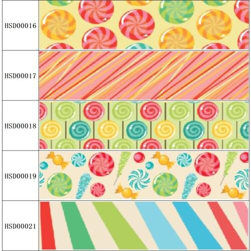 22MM 25MM 38MM 50MM 75mm Printed Pattern on Grosgrain Ribbon for diy ribbon