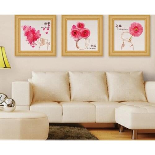 3pcs/pack flower bouquet rose Ribbon embroidery kit stain set handcraft material DIY handmade needlework simple for beginner