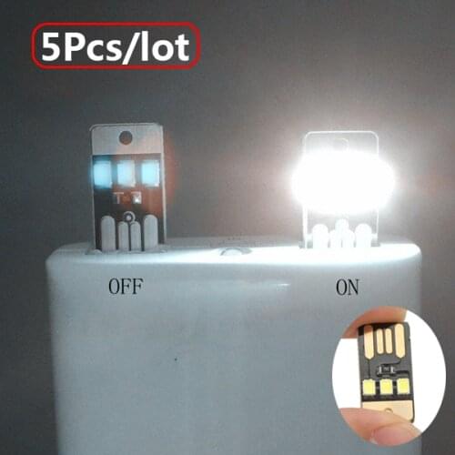5Pcs/lot Ultra-slim Mini USB Light 2835 chips LED USB Power Free Shipping