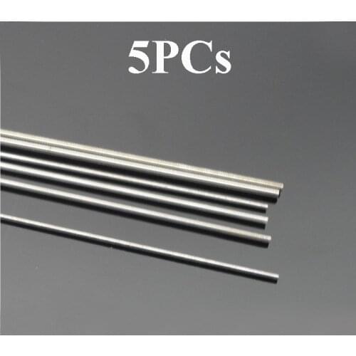 5PCs Stainless Steel M2/M3/M2.5/M4 250MM Pull Rod Thread Metal Ball End Connector Stick For RC Model Aircraft 25cm D2MM