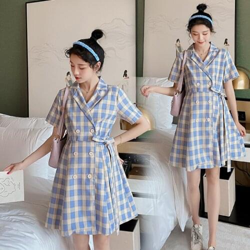 9537# Maternity Clothes Summer Slimming Short Sleeve Easy Matching Loose Stylish Dress for Pregnant Women Pregnancy Clothes