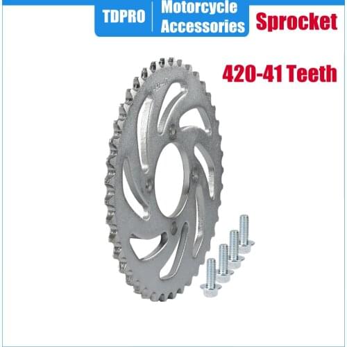 420 Chain 41Teeth Rear/Back Sprocket Cog For 110cc 125cc 140cc Dirt Pit Bike Go Kart ATV Quad