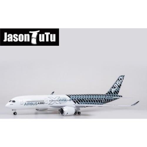 JASON TUTU 47cm Resin Diecast 1/150 Scale Serpentine Original models Airbus A350 Airplane Model Plane With Light & Wheel Aircraf