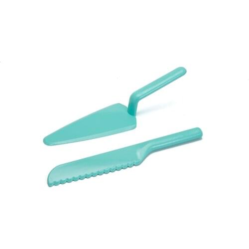 EWs Acrylic Turquoise Spatula Knife Set