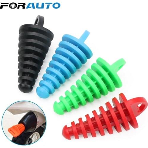 FORAUTO Motocycle Air-bleeder Waterproof Plug Rubber Silencer for Moto Exhaust Pipe Motocross Tailpipe Wash Stopper Protector
