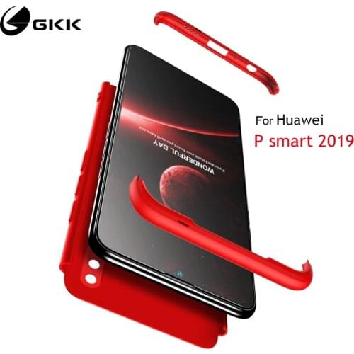 GKK 3 in 1 Case for Huawei P Smart 2019 Honor 10 Lite 8A V20 View 20 Case 360 Full Protection Matte Cover POT-LX1 Coque Funda