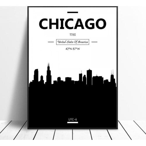 Chicago Canvas Painting Wall Art Pictures Prints Home Decor Wall Poster Decoration for living Room
