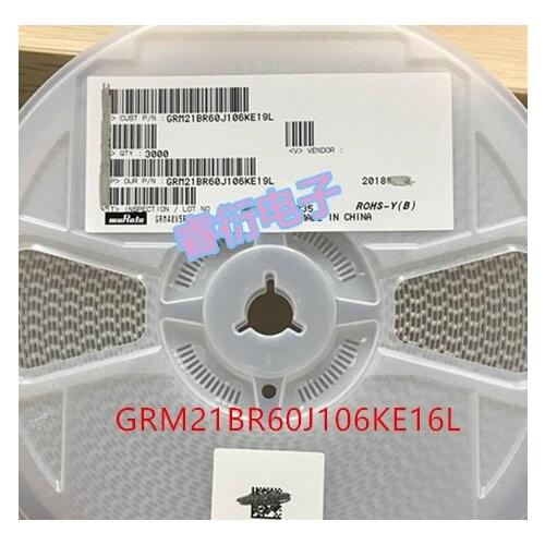 GRM21BR60J106KE19L SMD MLCC 0805 10uF(106) ±10% 6.3V Ceramic Capacitor GRM219R61C226ME15L SMD MLCC 0805 22uF(226) ±20% 16V
