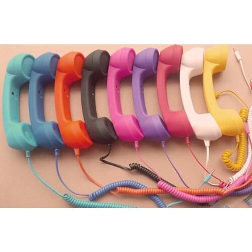 Classic Vintage Design Radiation Protection Phone Handset Mini Mic Speaker Phone Call Receiver for iPhone