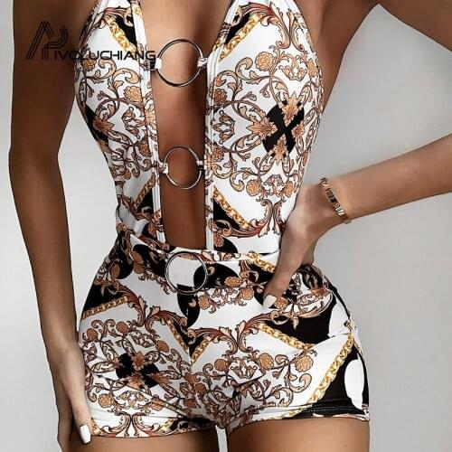 Paisley print swimsuit one piece Plunging neck swimwear women Summer sexy bodysuit one piece suits Vintage monokini bikinis