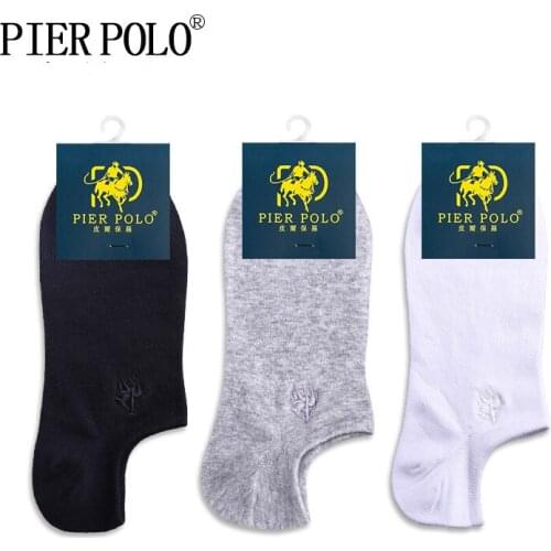 PIERPOLO Men Socks Brand Fashion Casual Socks Men Cotton Socks Embroidery skarpetki Summer Socks Breathable calcetines
