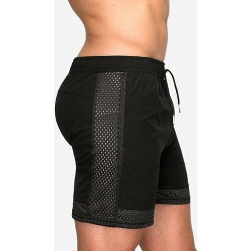 Men Mesh Shorts Althletic GYM Sweatpants Slim Running Training Short Pants