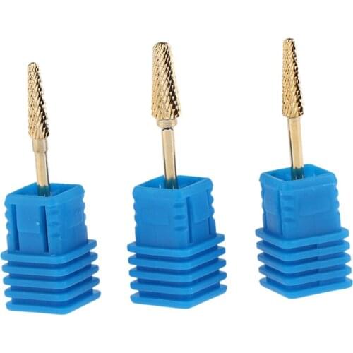 Set of 3 Milling Cutter Attachment Bit, Carbide Bit, Pear Shape in Fine / Medium / Coarse