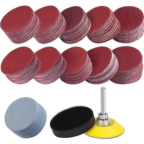 200PCS Sanding Discs Pad Kit, 50Mm Hook And Loop Sandpaper With Foam Buffing Pad, Grits Sanding Discs For Rotary Tools