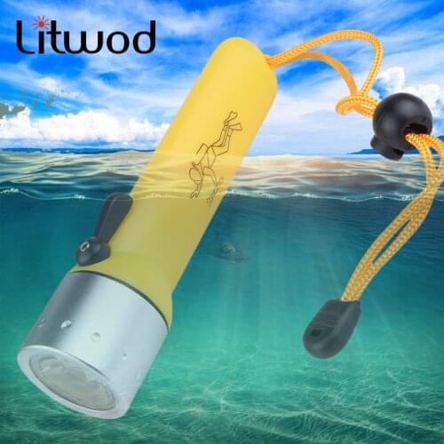 Litwod Z20 D6800 Diving headlamp Headlight underwater 50M Waterpoof XM-L T6 head lamp 4000 Lumen Head Flashlight for Swimming