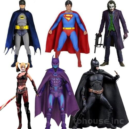 NECA The Joker Figure Heath Ledger Bruce Wayne Quinn Action Figure Collectable Model Toy Gift